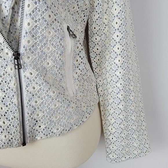 Anthropologie- Dolan Crochet Zip Moto Jacket - Picture 9 of 11